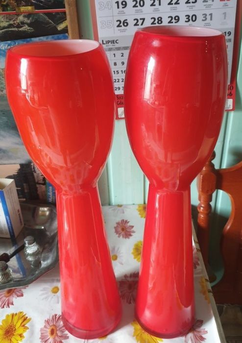 Klosz do lampy naftowej Vitropol ZHSGiT Pieńsk Tańce Zofia Stryjeńska