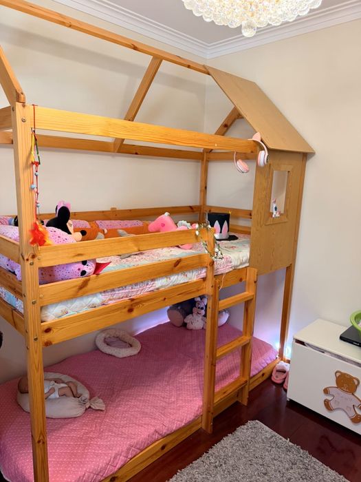 Cama Beliche Pinho como nova