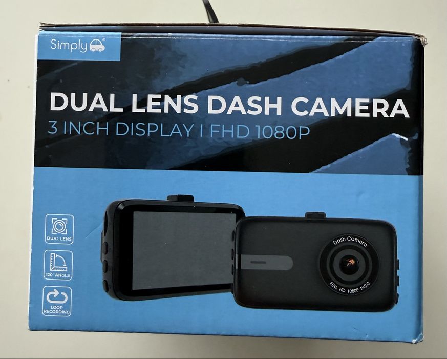 Видеорегистратор на 2 камеры Simply Dual Lens FHD 1080P | Экран 3"