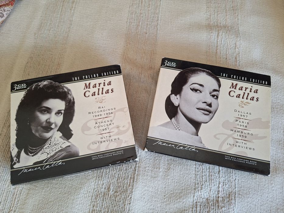 Cds duas caixas triplas Maria Callas gravações ao vivo