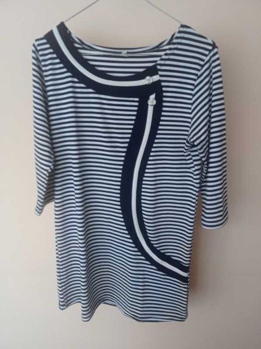 Bluzka w paski r 42, rękaw 3/4