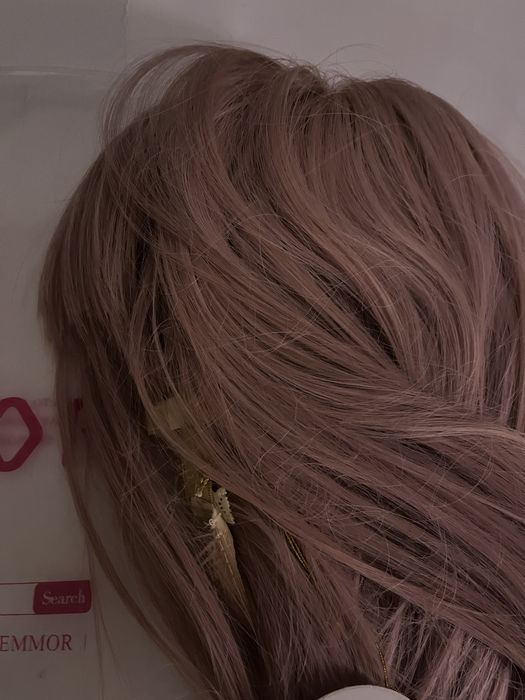 Peruka LACE FRONT różowa pudrowy róż długa cosplay