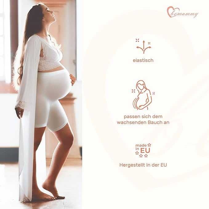 Szorty ciążowe bezszwowe wysoka talia czarne S