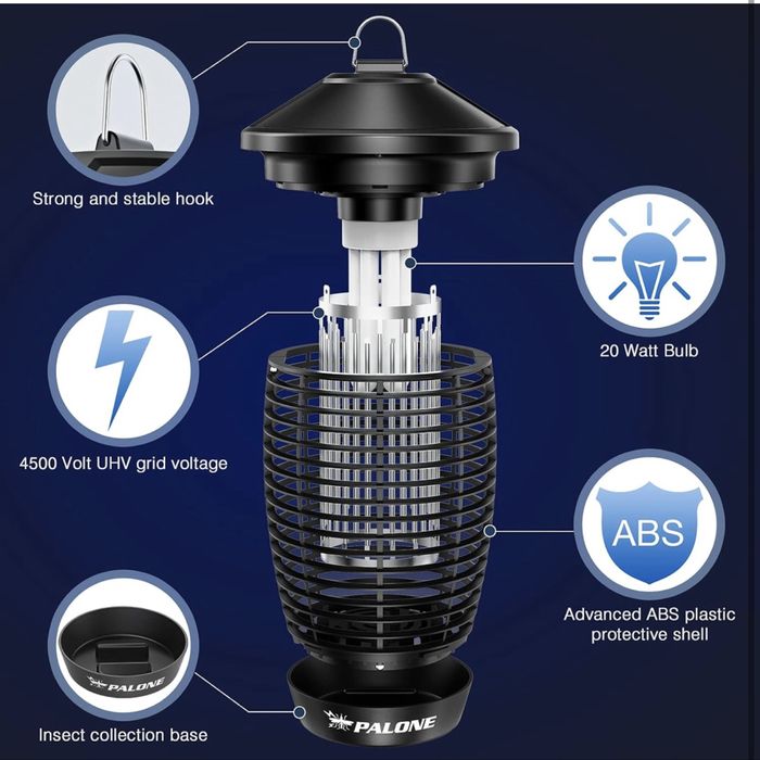Palone lampa owadobójcza przeciw komarą, muchą, itp.