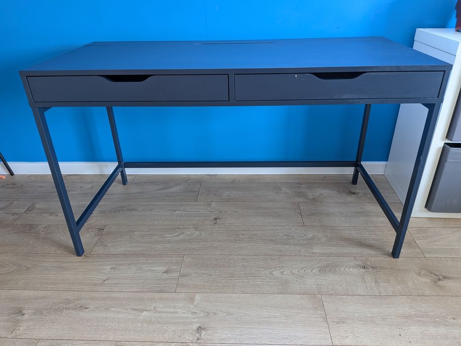 Biurko 130x60 IKEA Alex cimno niebieski