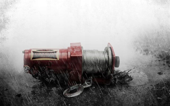 ~1T WYCIĄGARKA DRAGON 12V ELEKTRYCZNA wciągarka linowa do pługa quada