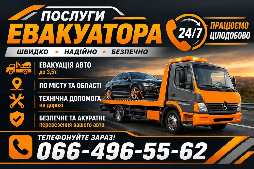 Послуги Евакуатора. м.Балаклія