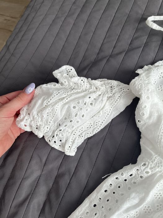 Sukienka koronkowa letnia biała 36/S