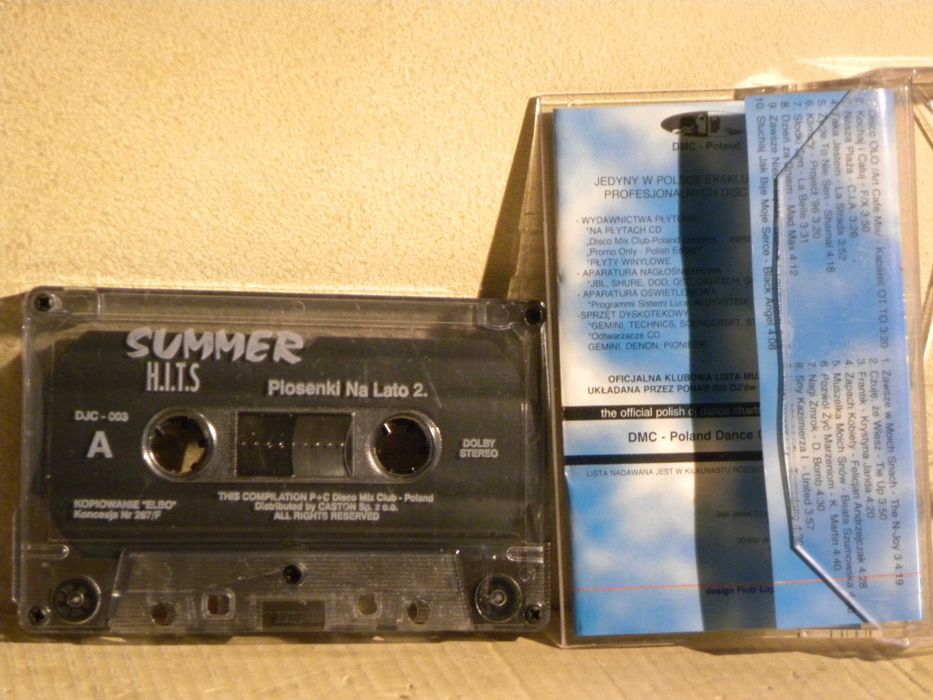 kaseta magnetofonowa Summer Hits piosenki na lato 2 la strada d.bomb k.martin f/x