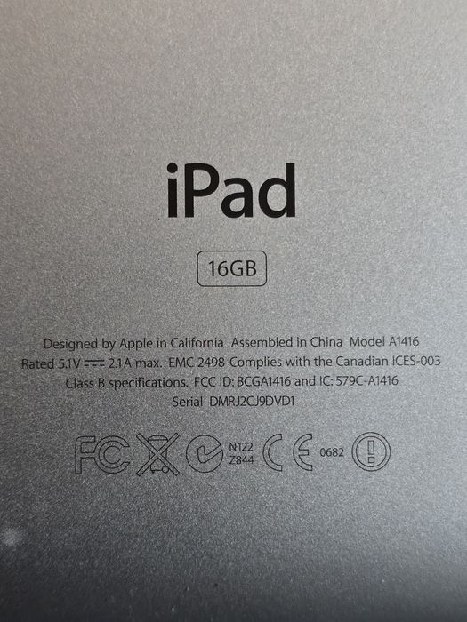 iPad 3 a1416 рабочий но пароль не помню