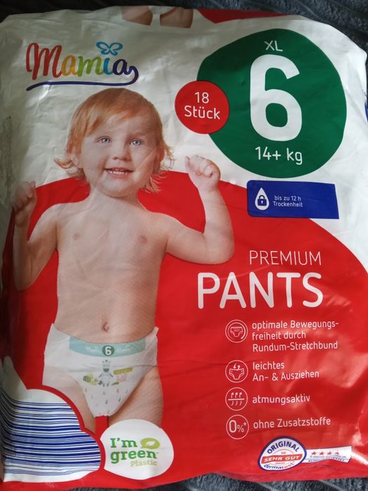 Памперси номер 6 (22шт)+4шт. Трусики памперс 6