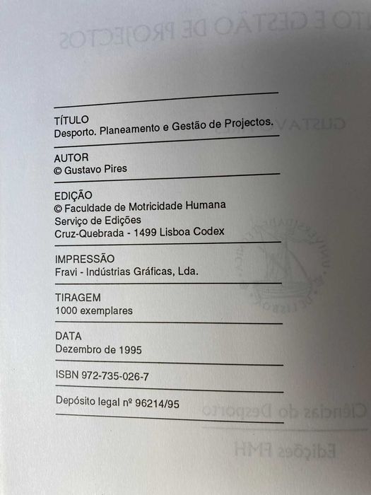 Desporto: Planeamento e Gestão de Projectos, de Gustavo Pires