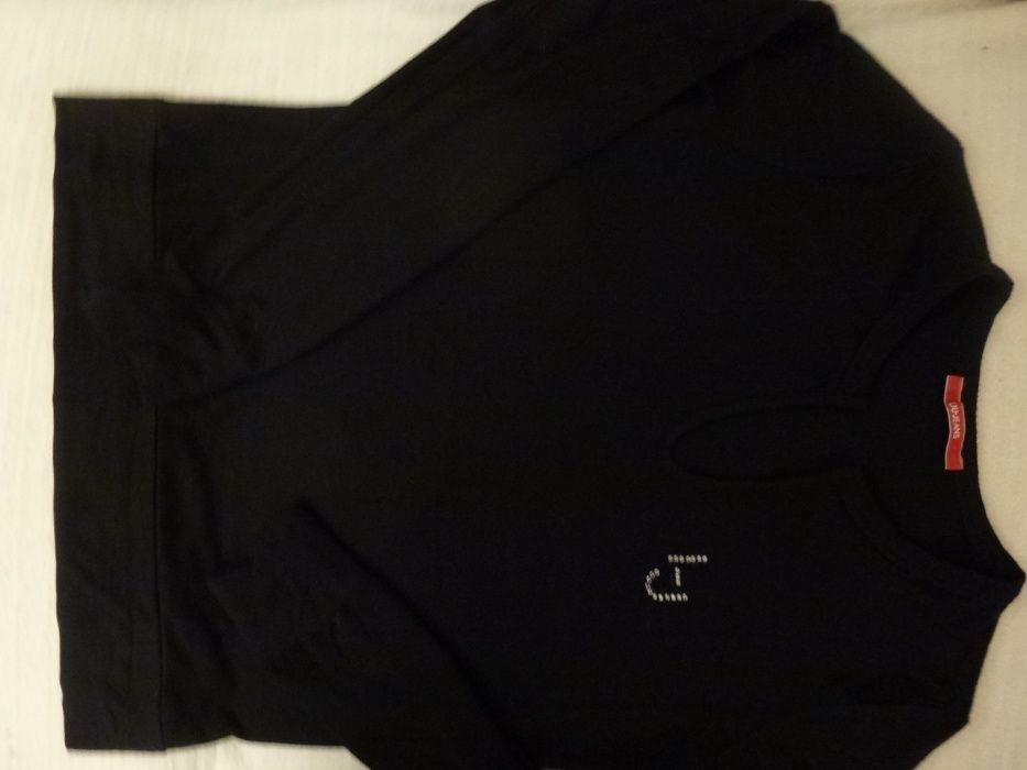 LIU JEANS podkoszulek T-Shirt M/L czarny długi rękaw