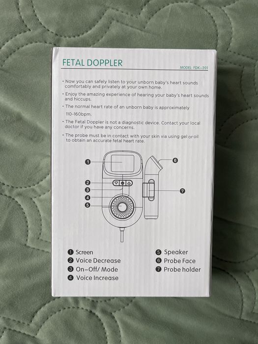 Detektor tętna płodu i gel, doppler