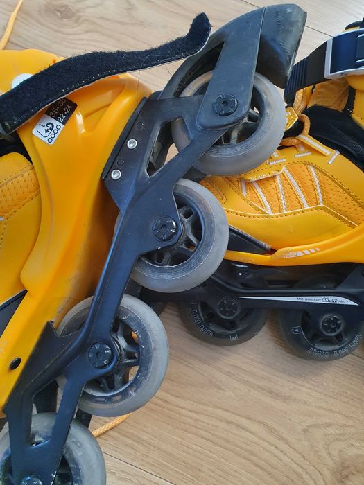 Rolki Oxelo r. 35-38 żółte, regulowane