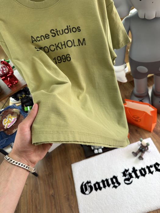 Футболка Acne Studios Stockholm 1996 Olive Logo Rick Owens