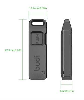 Caixa de Armazenamento Multifuncional para Cartões, Slot p/ Cartão SIM, Ejetor de Cartão com Cordão, Agulha p/ Remoção de Cartão SIM