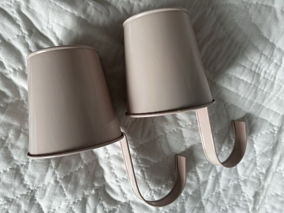 Osłonki doniczki do zawieszenia metalowa różowa Home