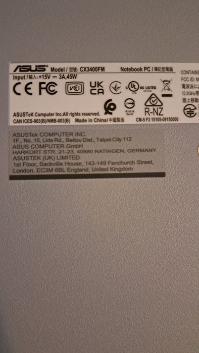 Notebook chromebook Asus CX3400FM