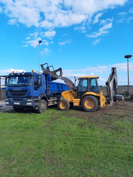 Uslugi ładowarką,minikoparką,koparko-ładowarką,uslugi transportowe