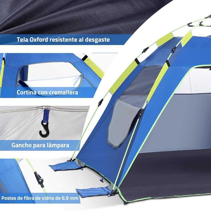 Glymnis - Tenda de campismo para 4 pessoas