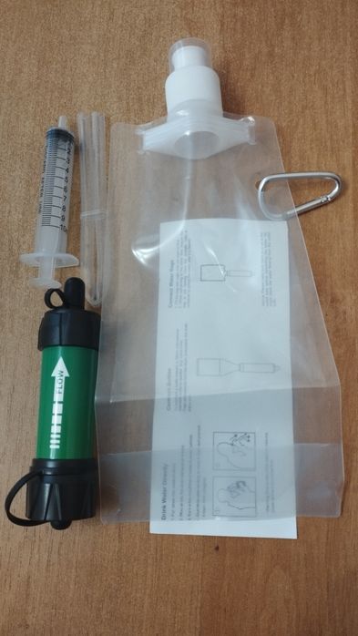 Туристический походный фильтр для воды.