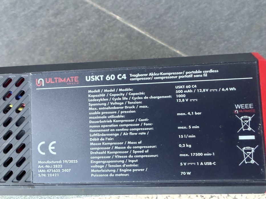 Compressor a bateria