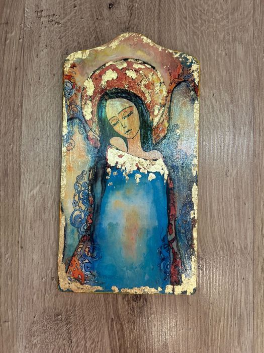 Ikona anioła własnoręcznie zrobiona