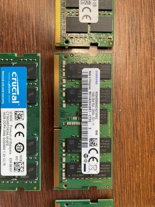 Оперативня память для ноутбука DDR4 SO-Dimm 16Gb 2666 (Hynix, Samsung, Micron)