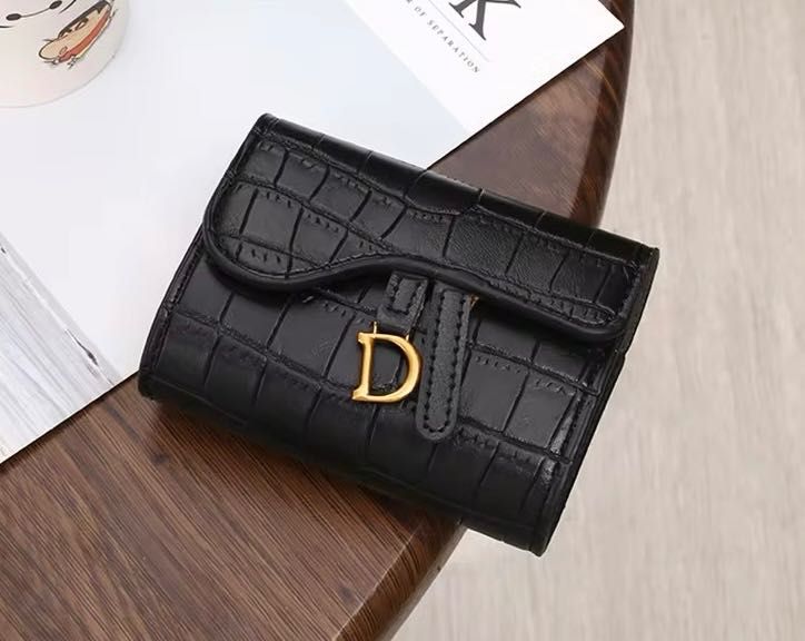 Гаманець Діор портмоне для карток Dior чорний клач Dior маленький гаманець чохол для карток діор черный кошелек Сумки жіночі та лав розпродаж знижки