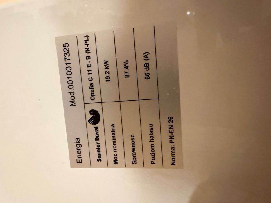 Piecyk gazowy Saunier Duval model Opalia