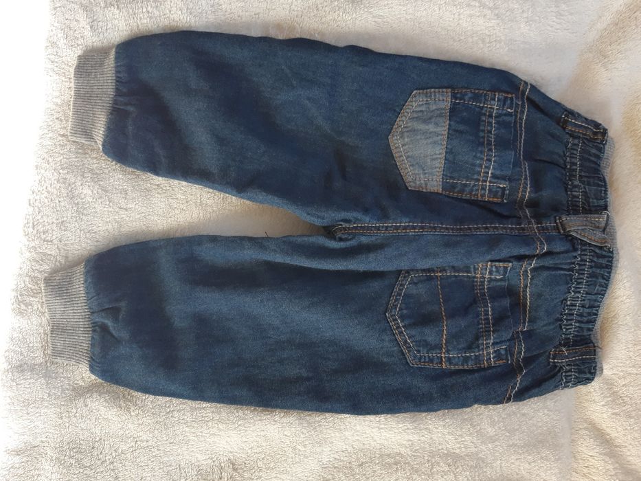 Spodnie joggery 6-9 mc, ocieplane GEORGE 68-74