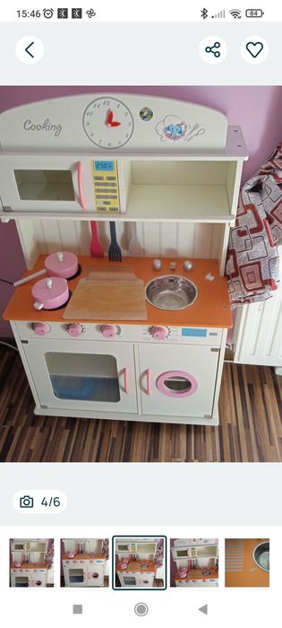 Kuchnia dla dziewczynki meble kuchenne drewniane