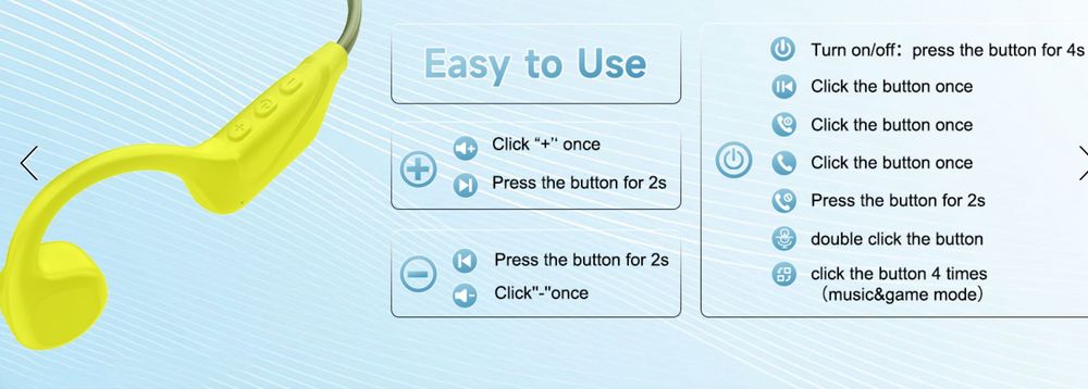 Słuchawki sportowe z przewodnictwem kostnym IfeccoX25 BT5.4 IPX5
