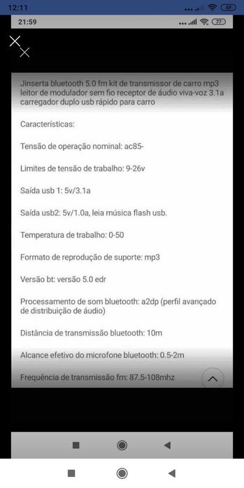 Transmissores de Bluetooth (NOVOS)