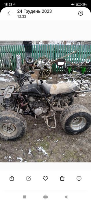Квадроцикл jianshe atv 250 частинами деталі