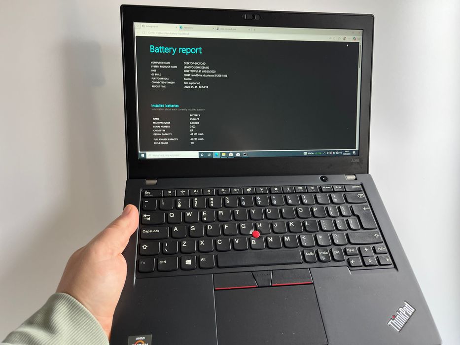 Laptop Lenovo ThinkPad A285 Ryzen 5 Pro 2500U 16/256GB Win10Pro FV23%