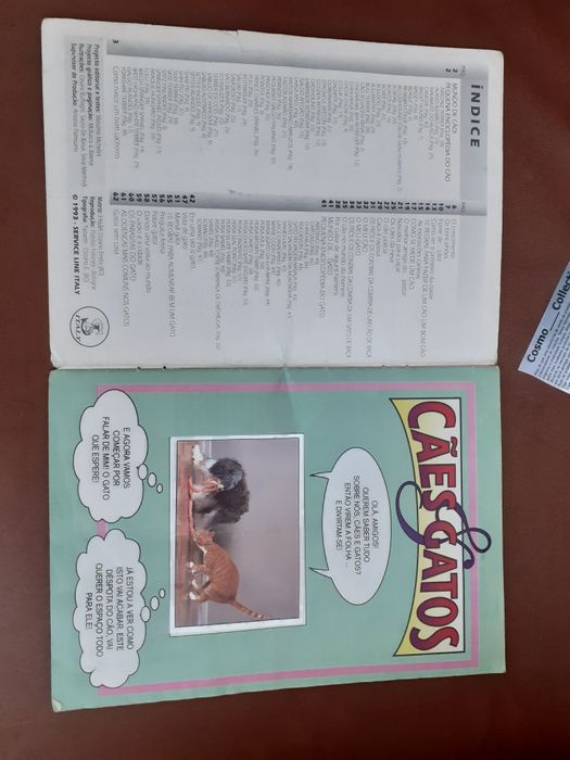 Caderneta Completa Cães e Gatos 1993 com todos os cromos