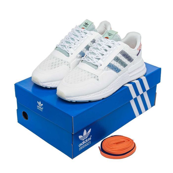 Мужские кроссовки Adidas ZX 500 White Premium. 41-45