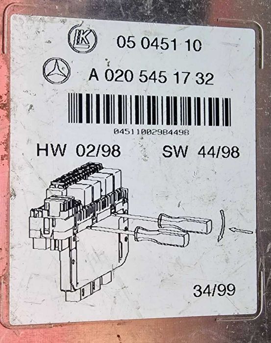 Caixa Fusíveis / SAM / BSI A0205451732 - MERCEDES-BENZ S-CLASS