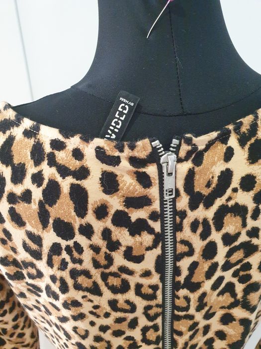 Sukienka H&M M bawełniana panterka