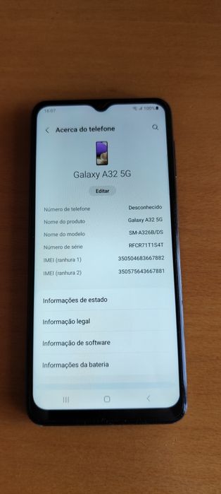 Telemóvel Samsung A32 5G Dual Sim