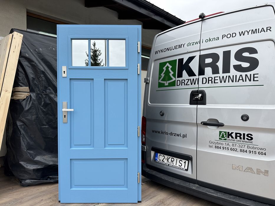 Drzwi zewnętrzne drewniane Amerykańskie  Czyste powietrze Cała Polska