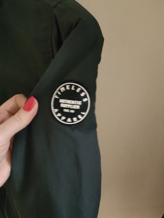 Kurtka chłopięca wiosenno jesienna, ocieplana,152, bomberka,h and m