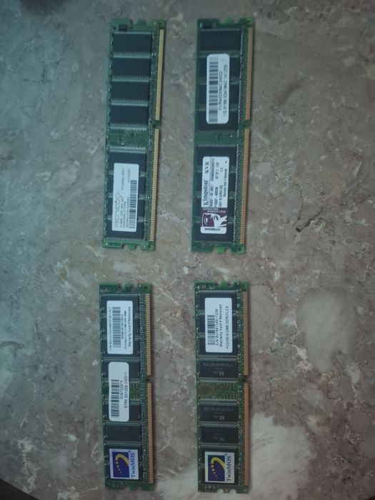 Memória ram pc 3xddr 512mb e 1xgb
