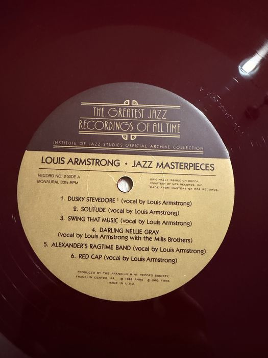 Armstrong Eldridge Jazz Masterpieces USA NM BOX 4LP 1Press RED winyl