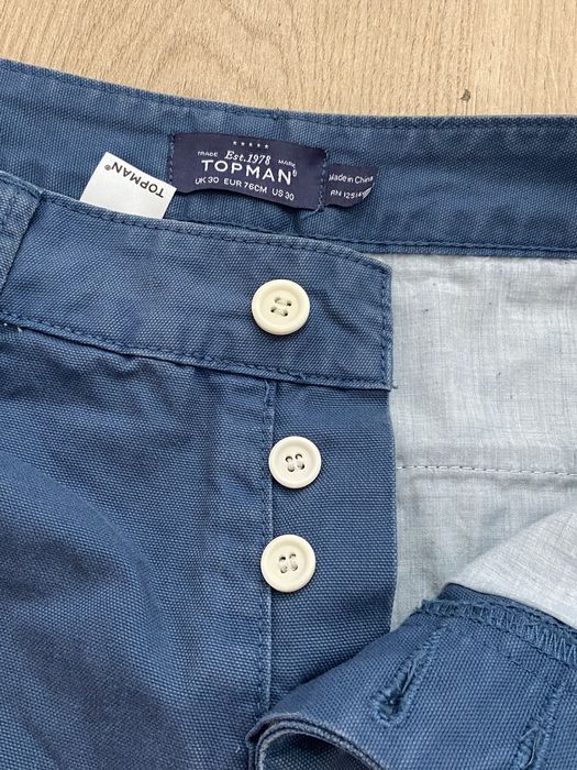 Tomman US30 M męskie krótkie spodenki spodnie chinosy niebieskie