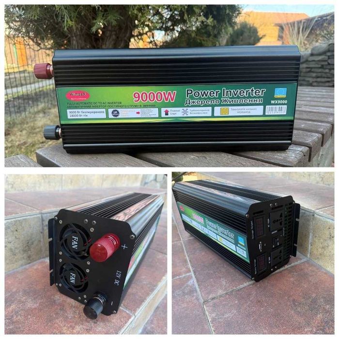 Перетворювач напруги. Перетворювач 12 220 чиста синусоїда 200w - 9000w.‼️ Перетворювач струму. Інвертор Генератор. Безперебійник. Інвертор гібридний
