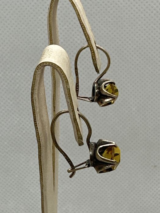 Серьги серебро 875 сережки срібло 875