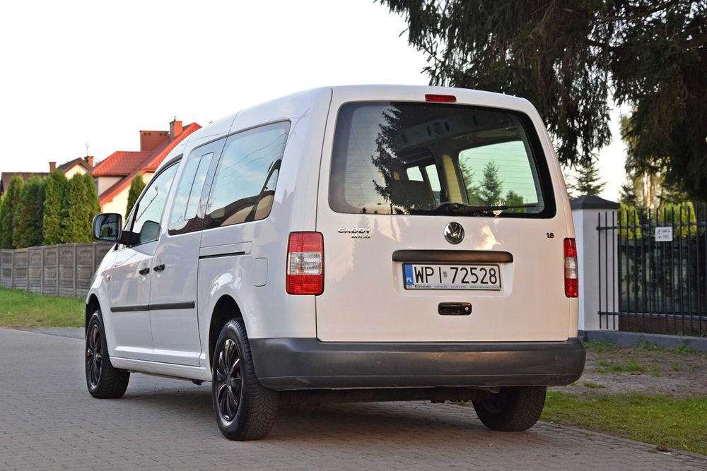 VOLKSWAGEN CADDY MAXI 1.6 MPI 102KM LONG Benzyna Klimatyzacja Elektryka 5-osób 2008